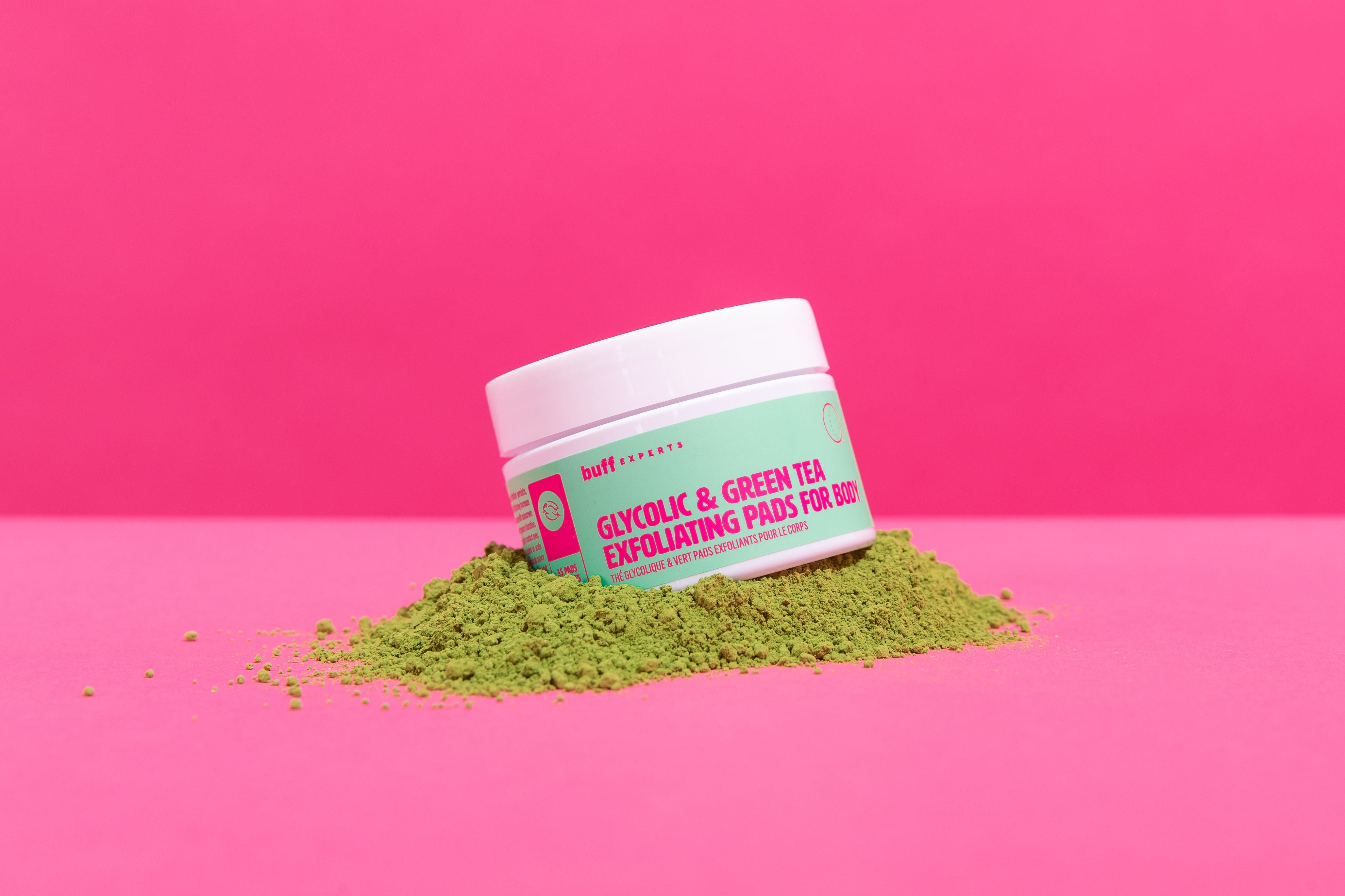 Glycolic & Green Tea 3-in-1 Exfoliating Pads for Body – Buff Experts