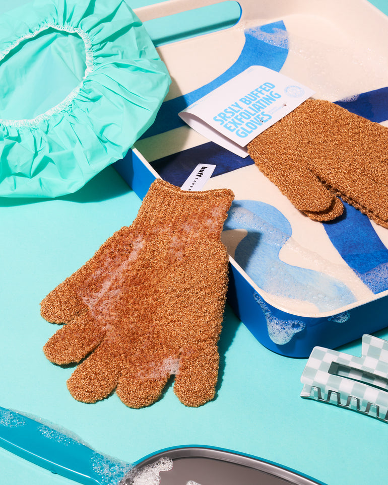 SRSLY Buffed Exfoliating Shower Gloves